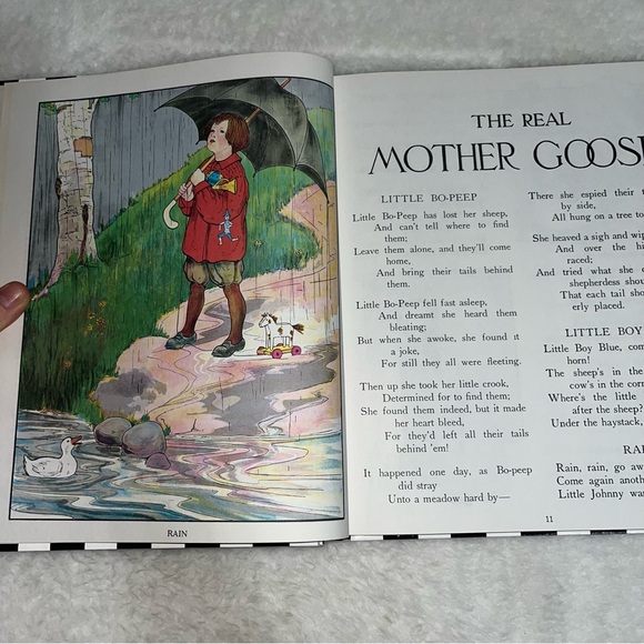 The Real Mother Goose 1944 hardback book of rhymes vintage - Picture 8 of 16